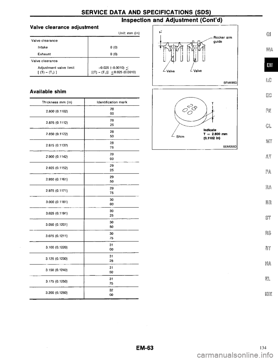 NISSAN PRIMERA 1996  Service Repair Manual 134 