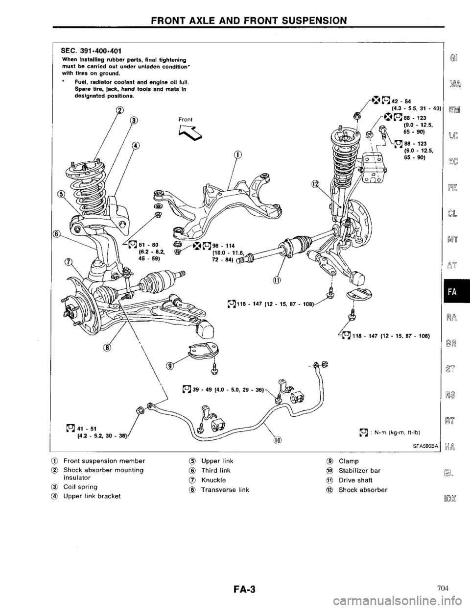 NISSAN PRIMERA 1996  Service Repair Manual 704 