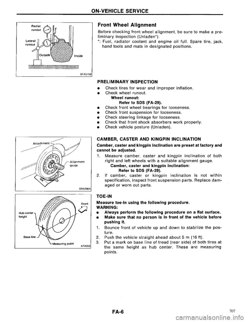 NISSAN PRIMERA 1996 Service Repair Manual 707 NISSAN PRIMERA 1996 Service Repair Manual 707