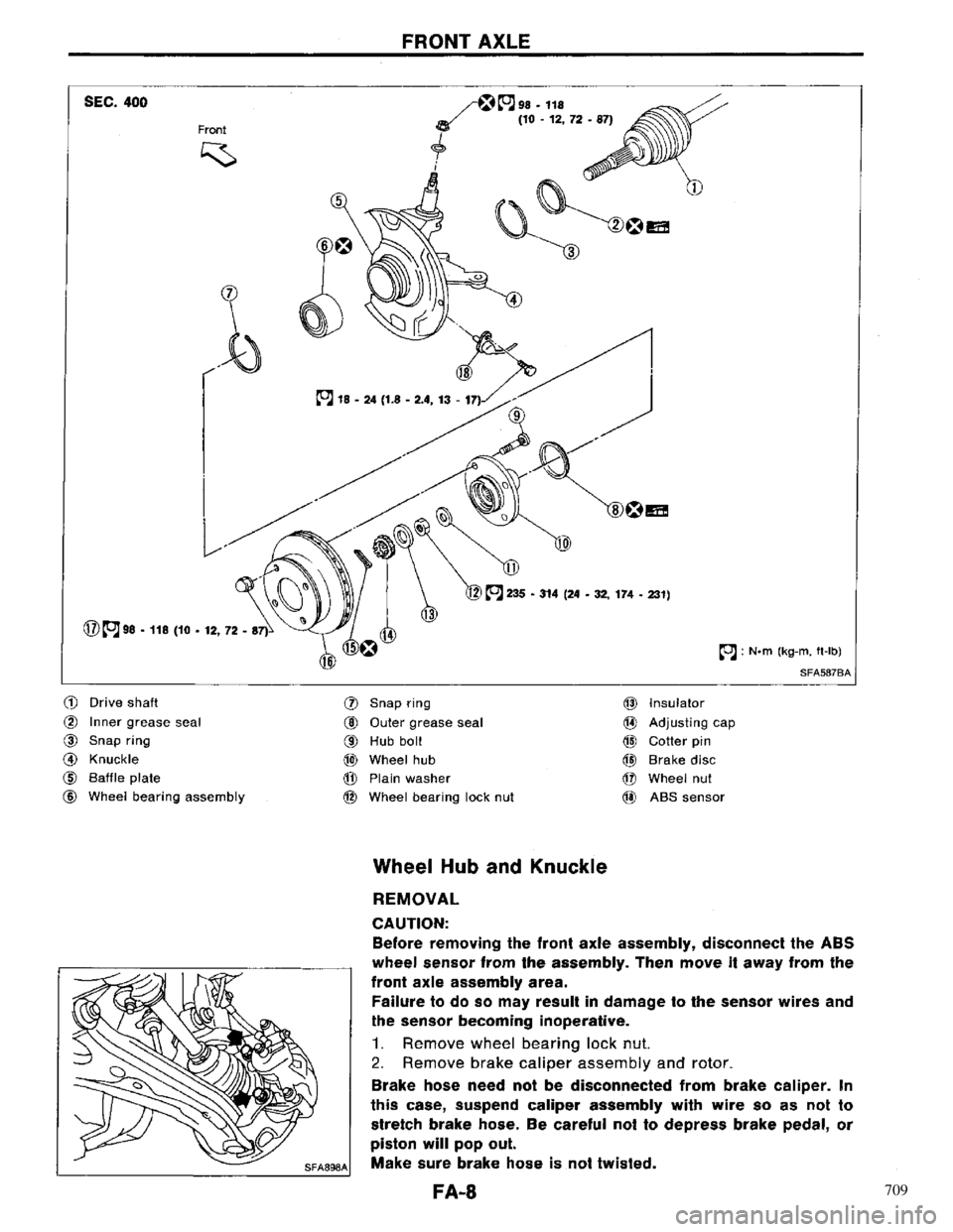 NISSAN PRIMERA 1996 Service Repair Manual 709 NISSAN PRIMERA 1996 Service Repair Manual 709