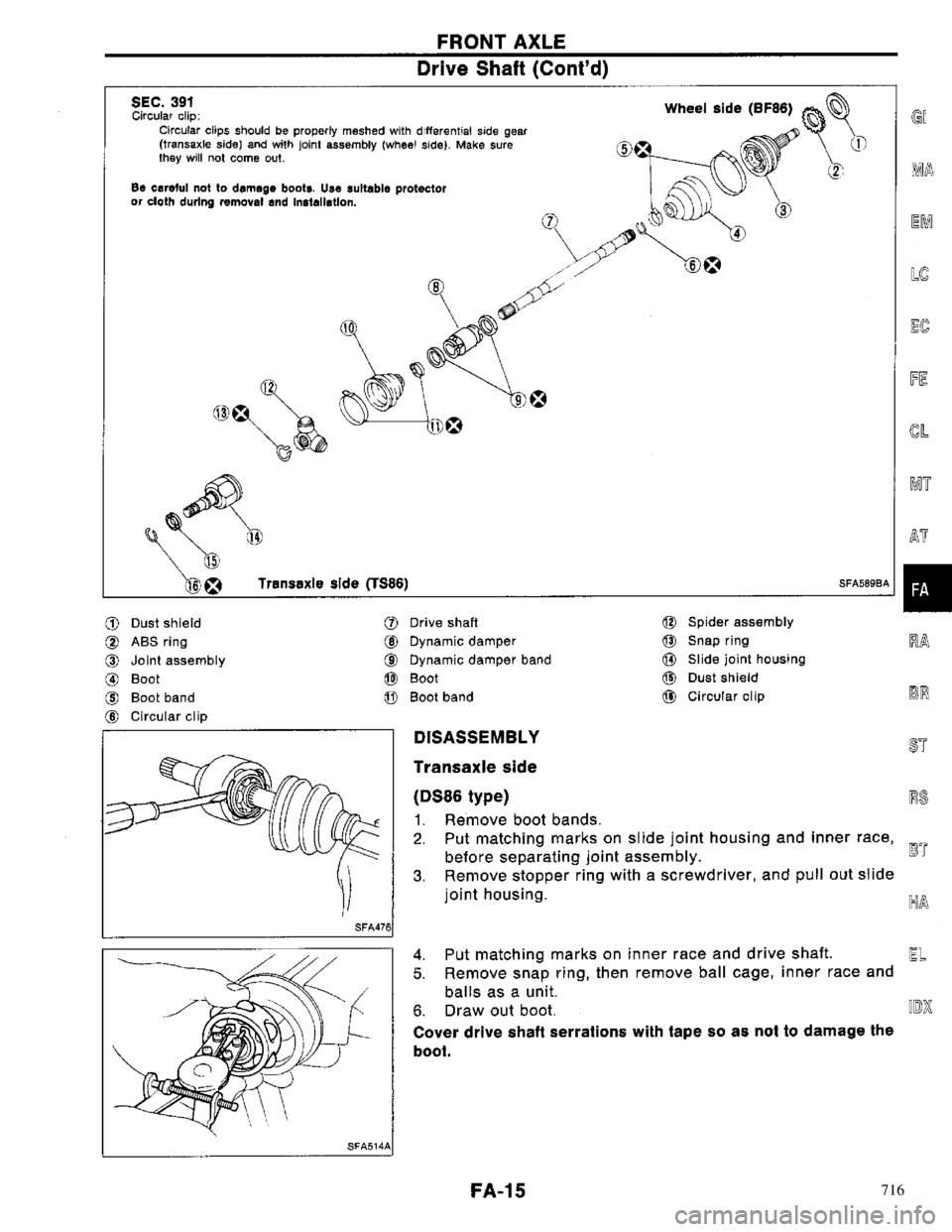 NISSAN PRIMERA 1996 Service Repair Manual 716 NISSAN PRIMERA 1996 Service Repair Manual 716