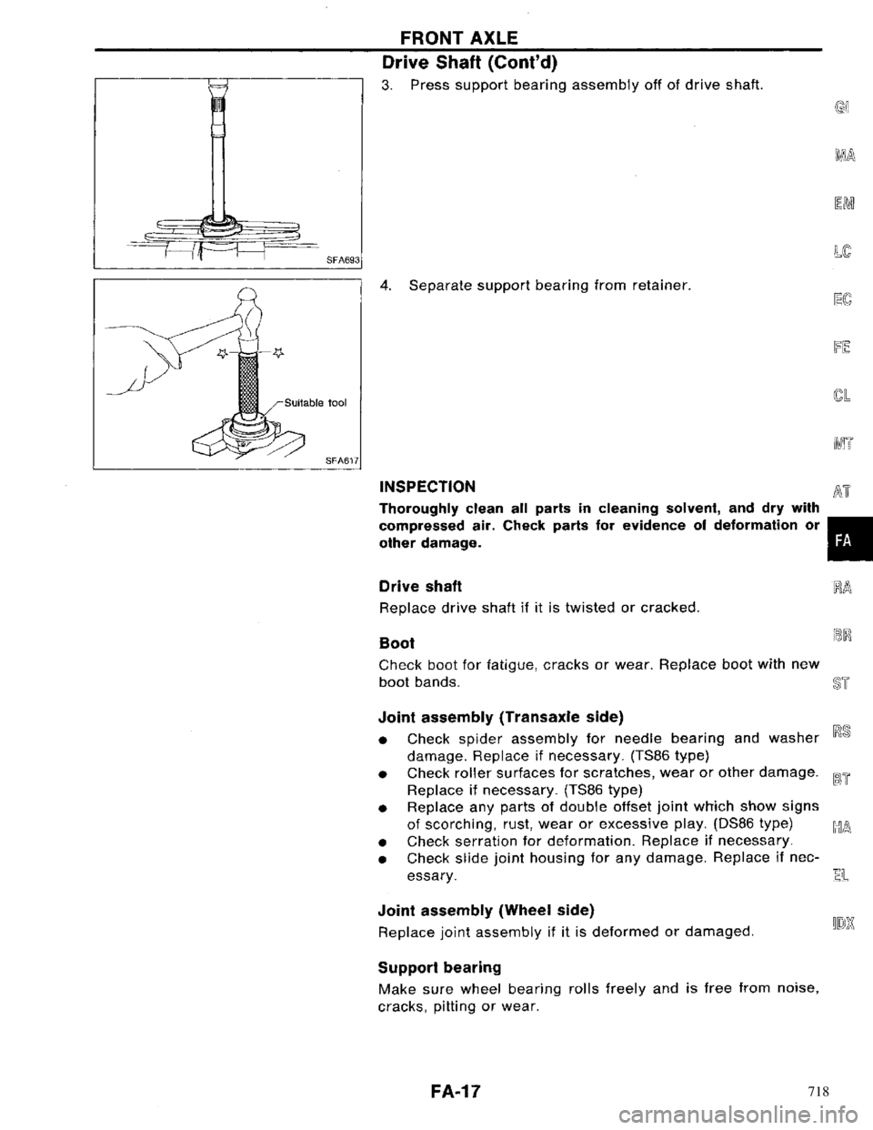 NISSAN PRIMERA 1996 Service Repair Manual 718 NISSAN PRIMERA 1996 Service Repair Manual 718