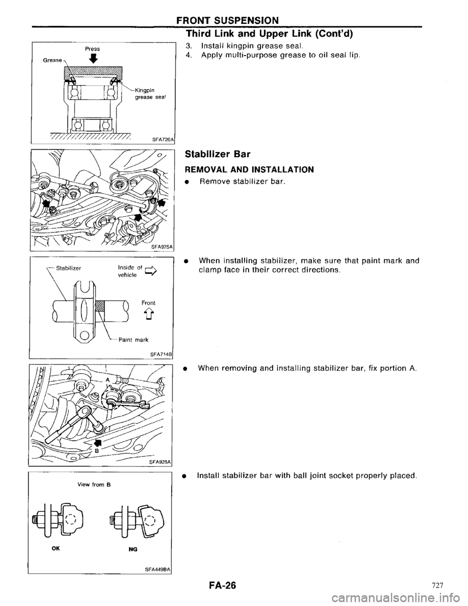 NISSAN PRIMERA 1996  Service Repair Manual 727 