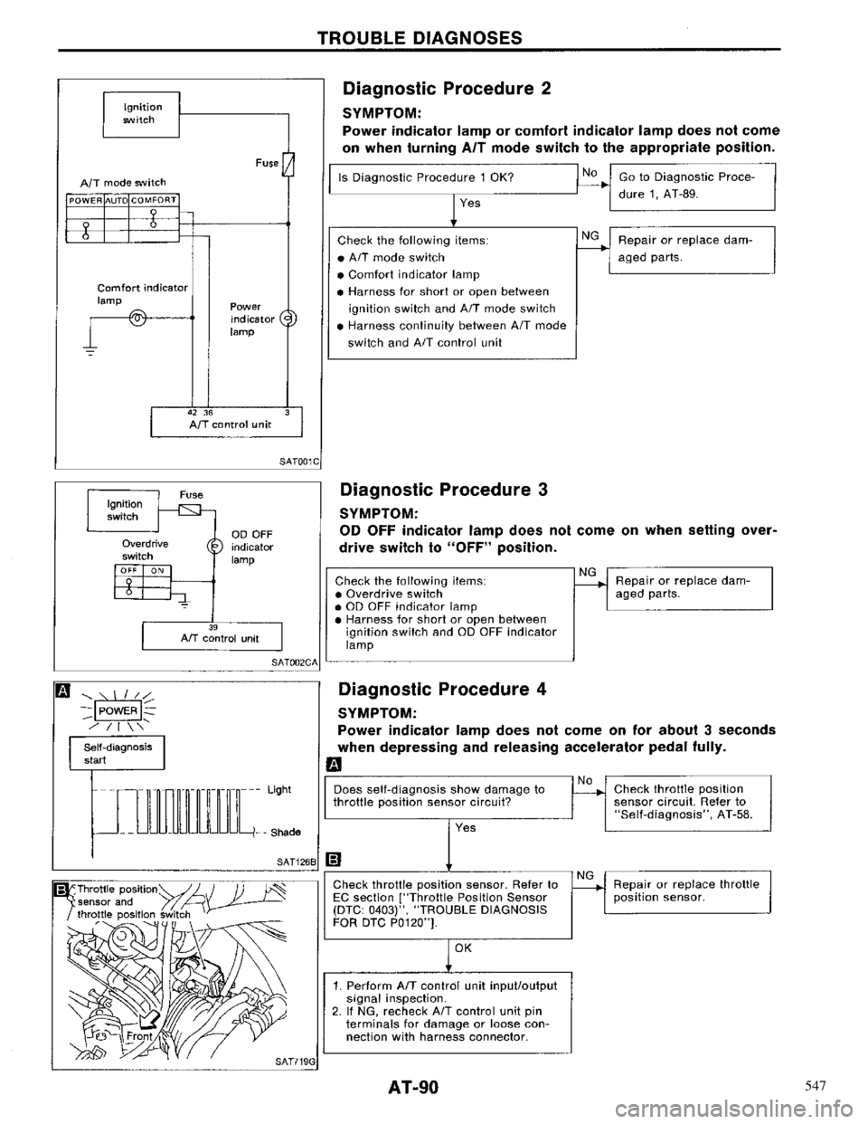 NISSAN PRIMERA 1996  Service Owners Manual 547 