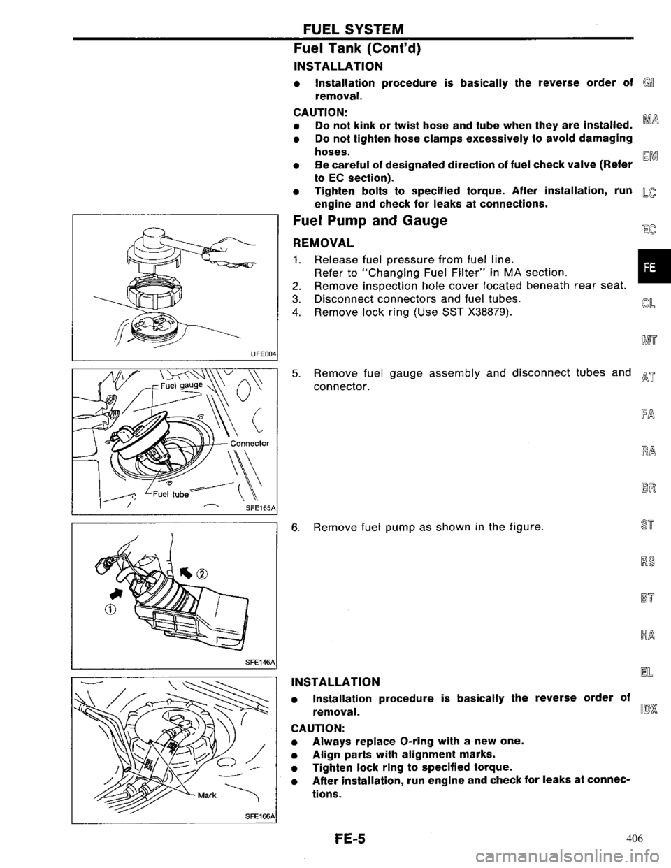 NISSAN PRIMERA 1996  Service Repair Manual 406 