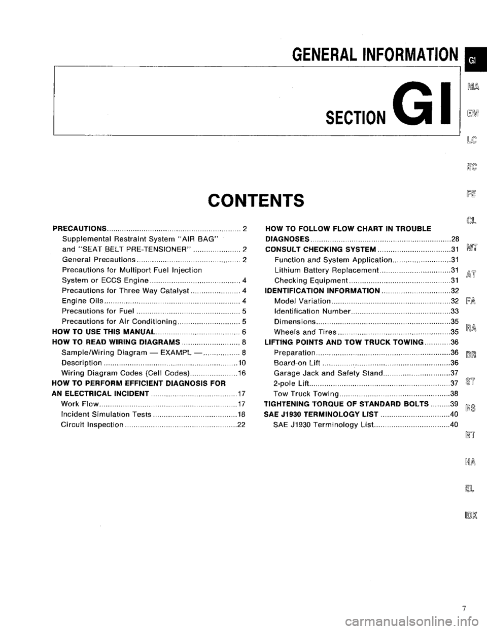 NISSAN PRIMERA 1996  Service Repair Manual 7 