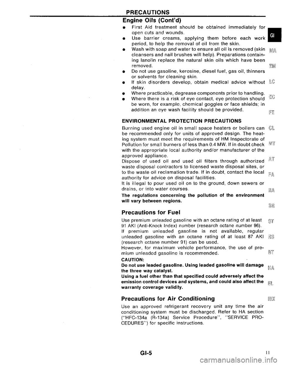 NISSAN PRIMERA 1996  Service Repair Manual 11 