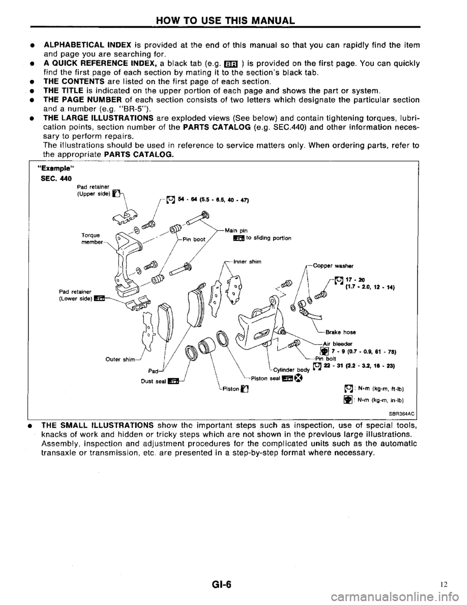 NISSAN PRIMERA 1996  Service Repair Manual 12 