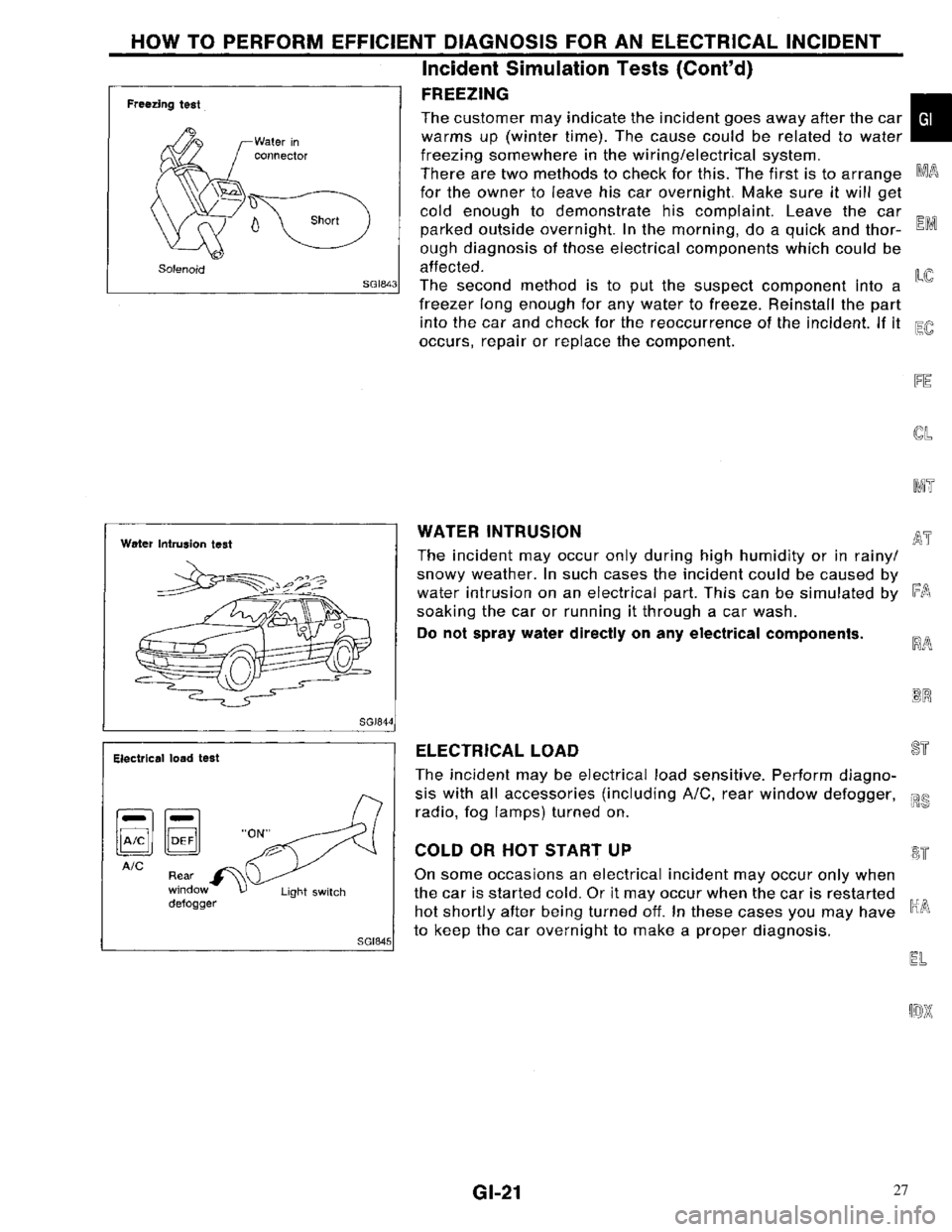 NISSAN PRIMERA 1996  Service Repair Manual 27 