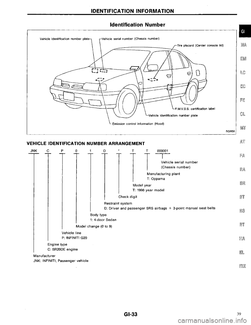 NISSAN PRIMERA 1996  Service Repair Manual 39 