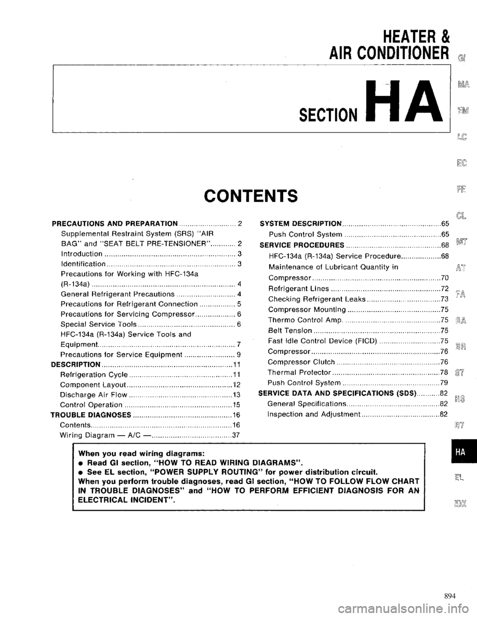 NISSAN PRIMERA 1996  Service Repair Manual 894 