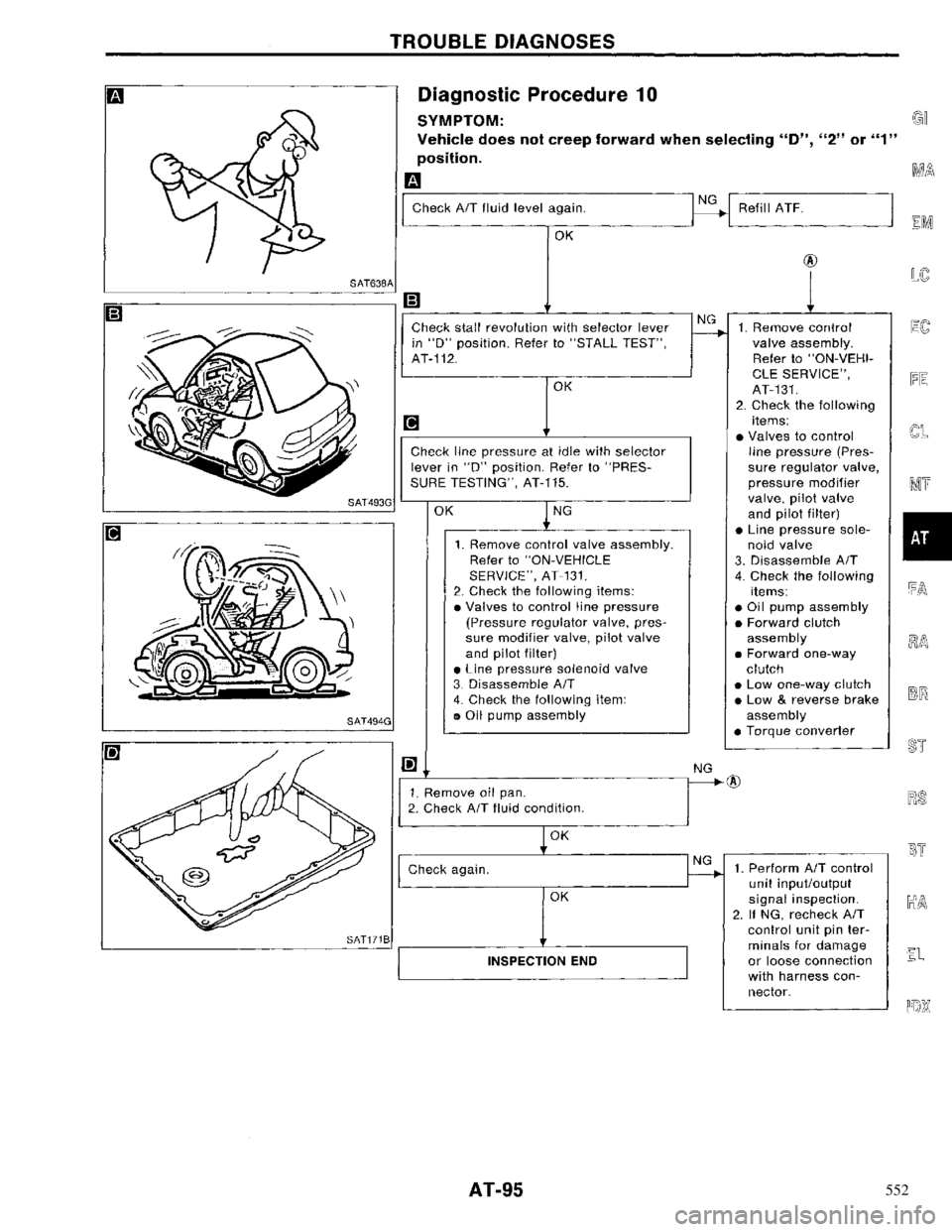 NISSAN PRIMERA 1996  Service Owners Manual 552 