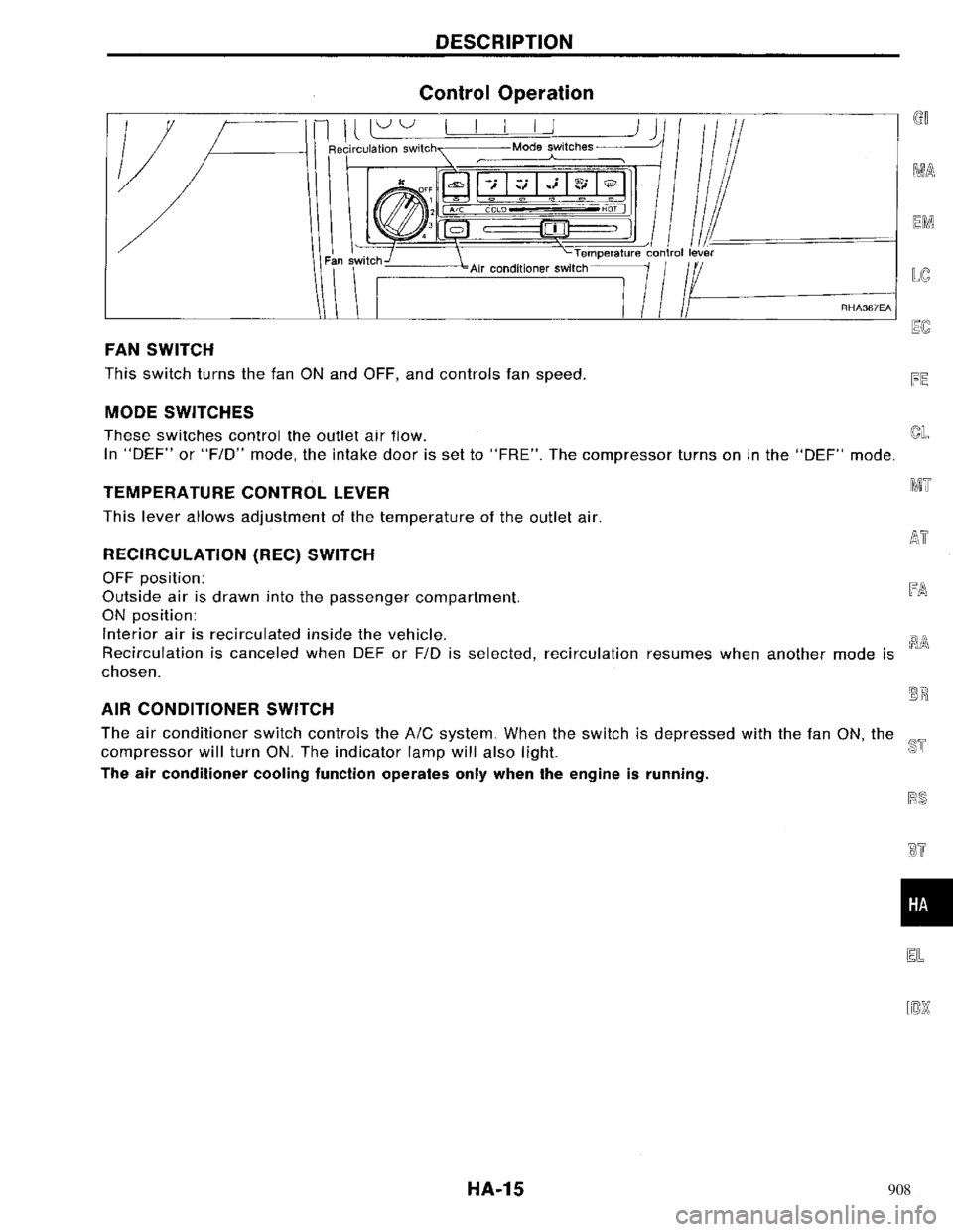 NISSAN PRIMERA 1996 Service Repair Manual 908 NISSAN PRIMERA 1996 Service Repair Manual 908