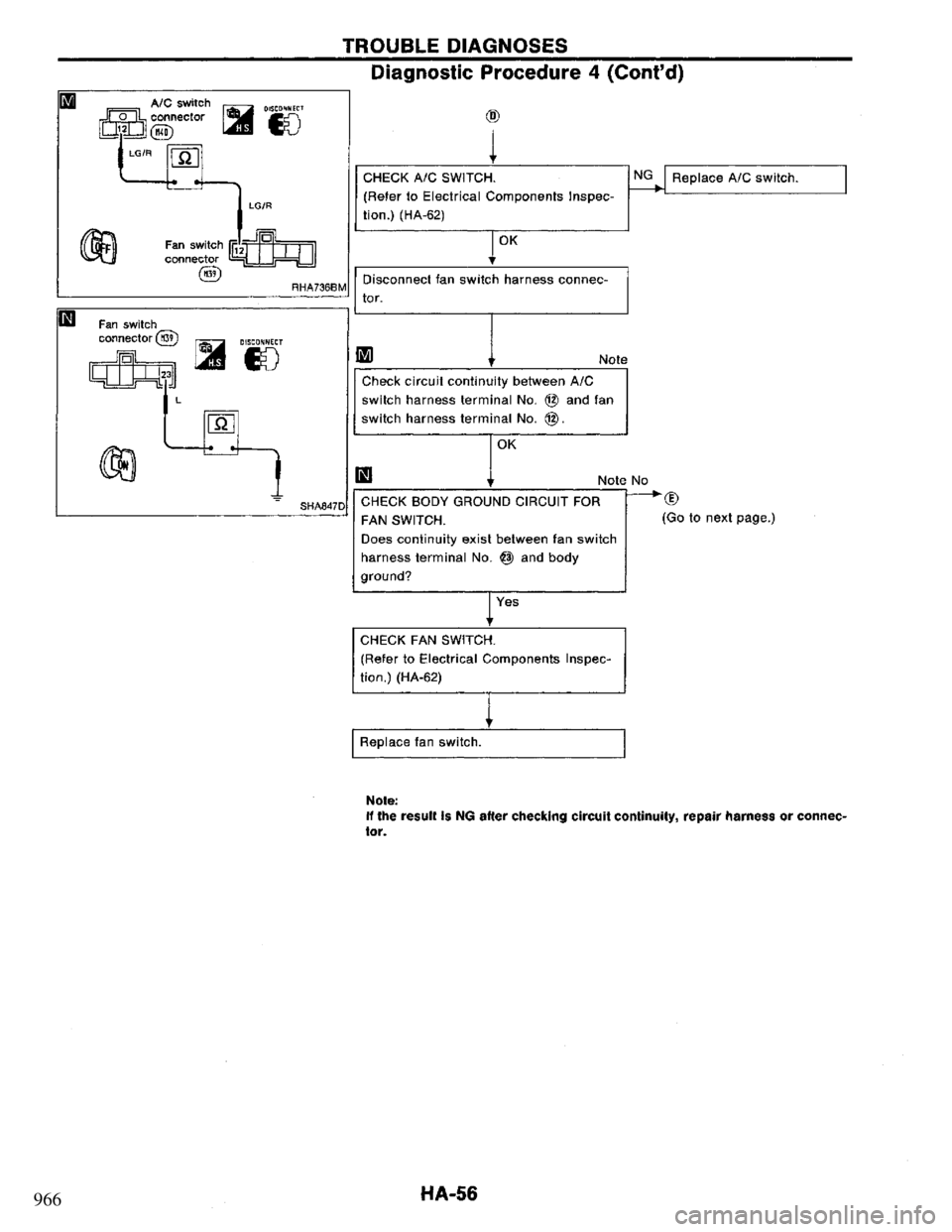 NISSAN PRIMERA 1995 Service Repair Manual 966 NISSAN PRIMERA 1995 Service Repair Manual 966