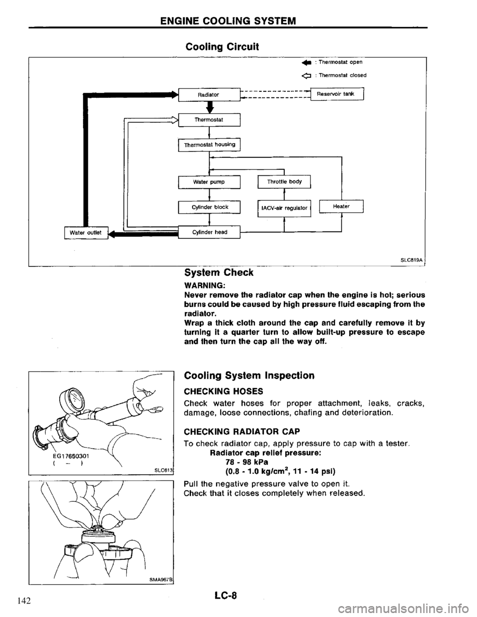 NISSAN PRIMERA 1995 Service Repair Manual 142 NISSAN PRIMERA 1995 Service Repair Manual 142