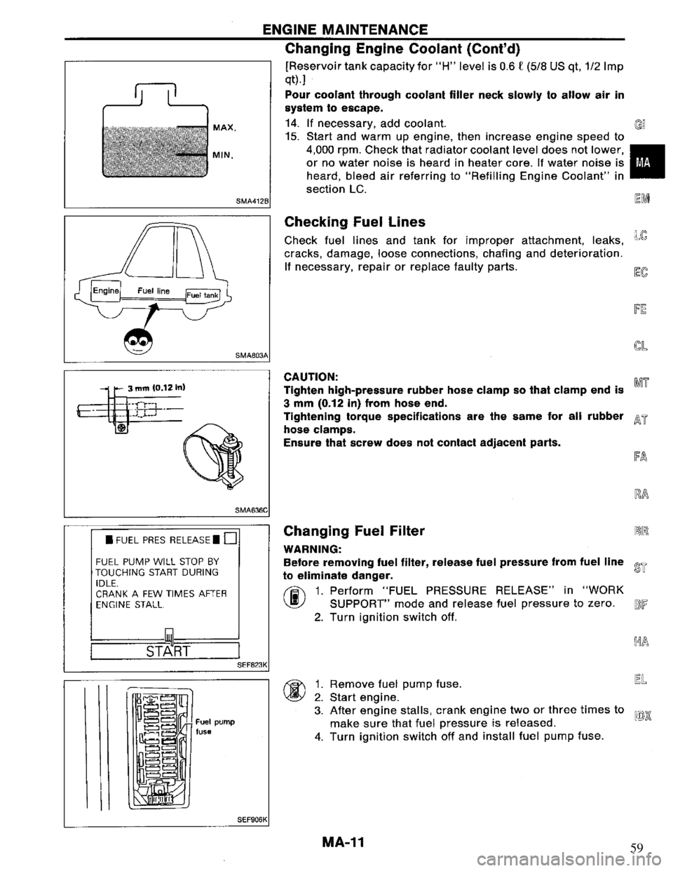 NISSAN PRIMERA 1995 Service Repair Manual 59 NISSAN PRIMERA 1995 Service Repair Manual 59