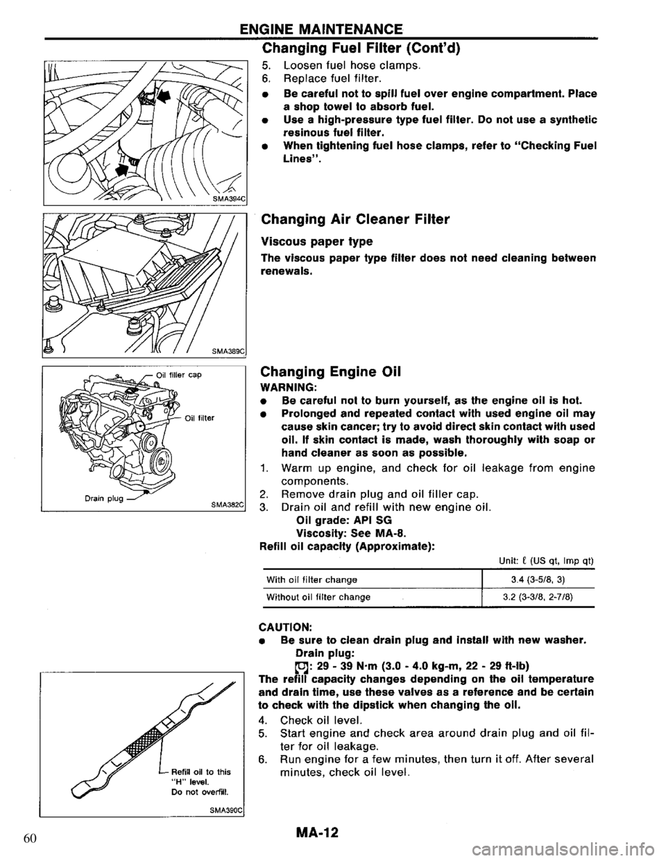 NISSAN PRIMERA 1995 Service Repair Manual 60 NISSAN PRIMERA 1995 Service Repair Manual 60