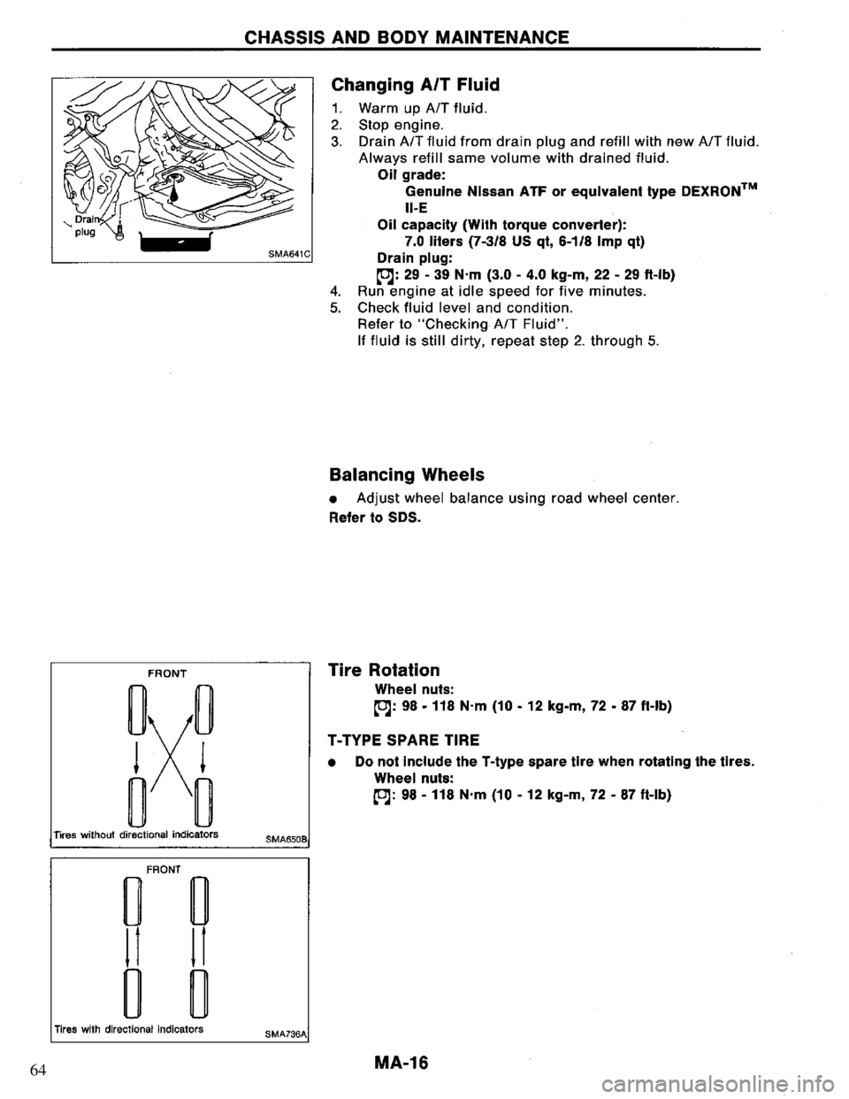 NISSAN PRIMERA 1995 Service Repair Manual 64 NISSAN PRIMERA 1995 Service Repair Manual 64