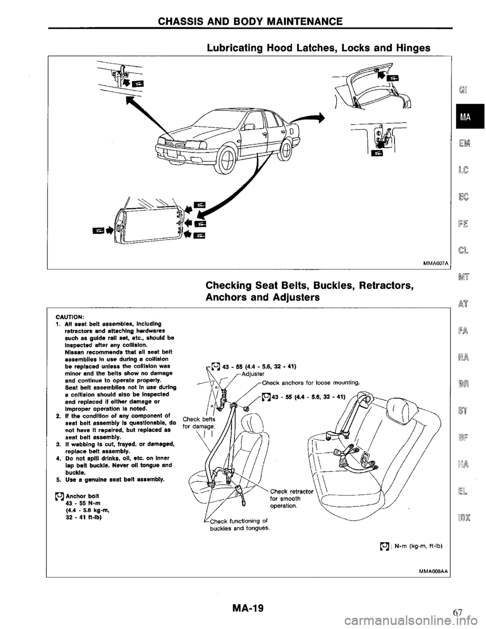 NISSAN PRIMERA 1995 Service Repair Manual 67 NISSAN PRIMERA 1995 Service Repair Manual 67