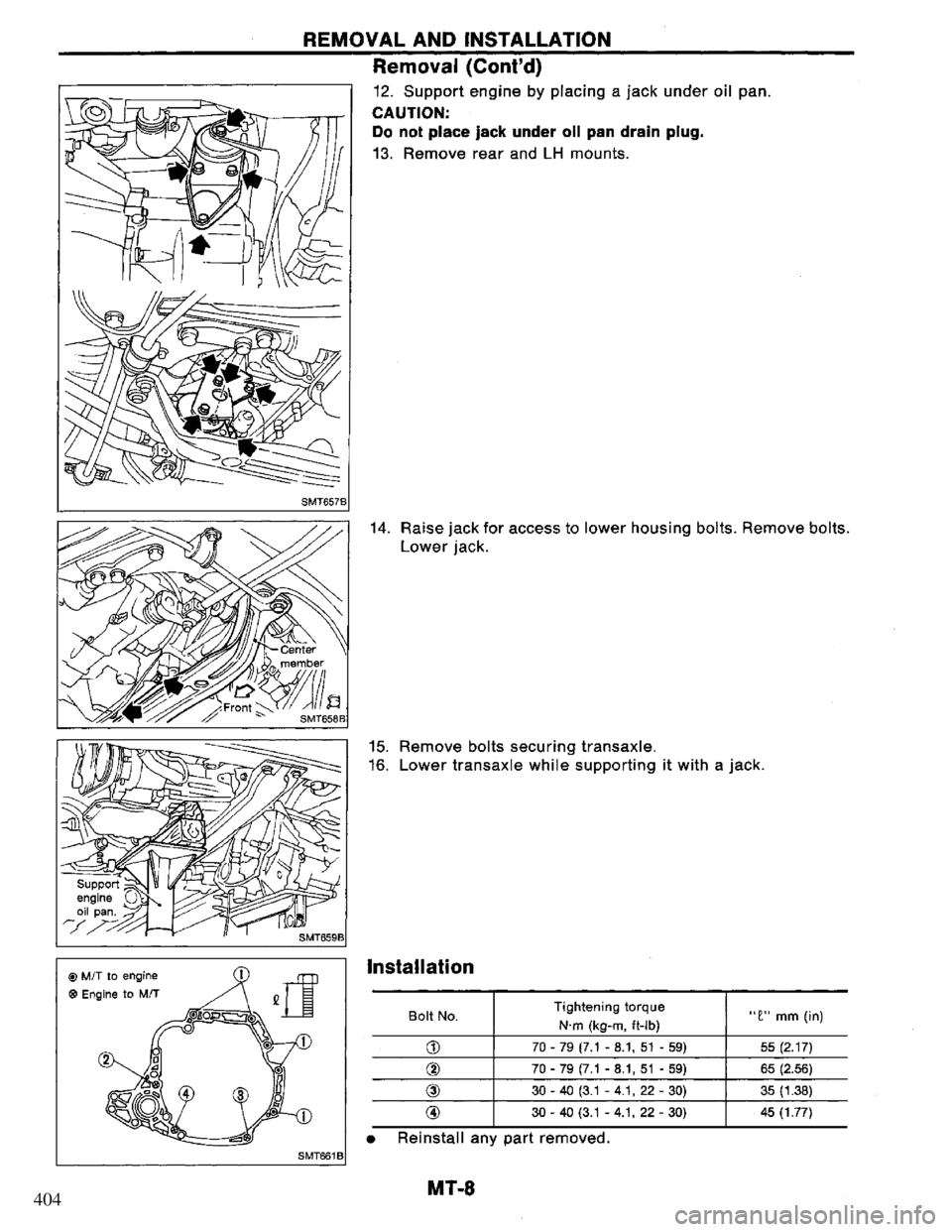 NISSAN PRIMERA 1995 Service Repair Manual 404 NISSAN PRIMERA 1995 Service Repair Manual 404