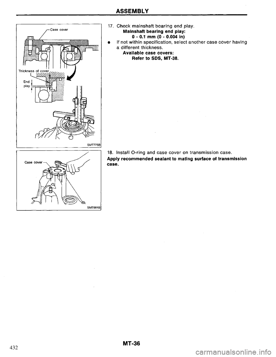NISSAN PRIMERA 1995 Service Repair Manual 432 NISSAN PRIMERA 1995 Service Repair Manual 432