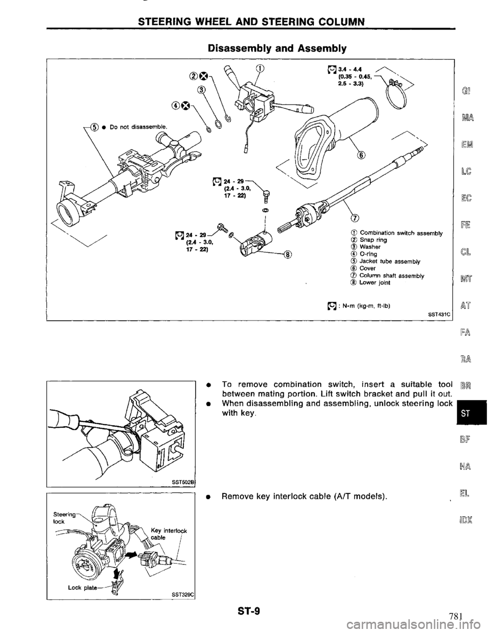 NISSAN PRIMERA 1995 Service Repair Manual 781 NISSAN PRIMERA 1995 Service Repair Manual 781
