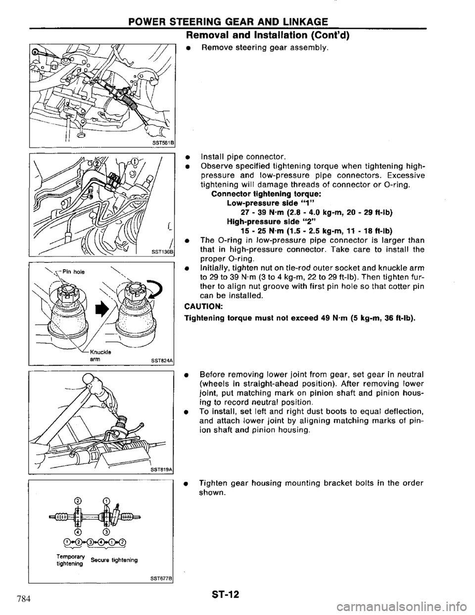 NISSAN PRIMERA 1995 Service Repair Manual 784 NISSAN PRIMERA 1995 Service Repair Manual 784