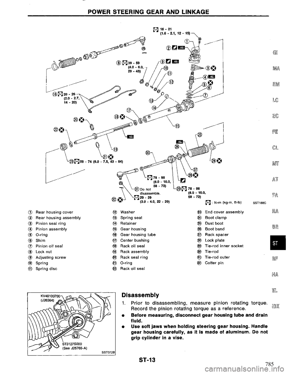NISSAN PRIMERA 1995 Service Repair Manual 785 NISSAN PRIMERA 1995 Service Repair Manual 785