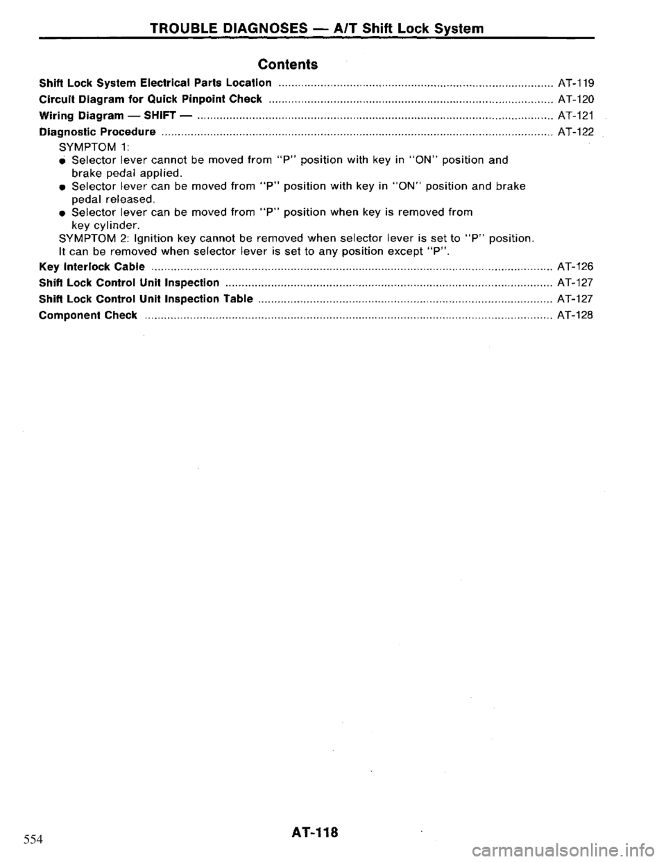 NISSAN PRIMERA 1995 Service Repair Manual 554 NISSAN PRIMERA 1995 Service Repair Manual 554