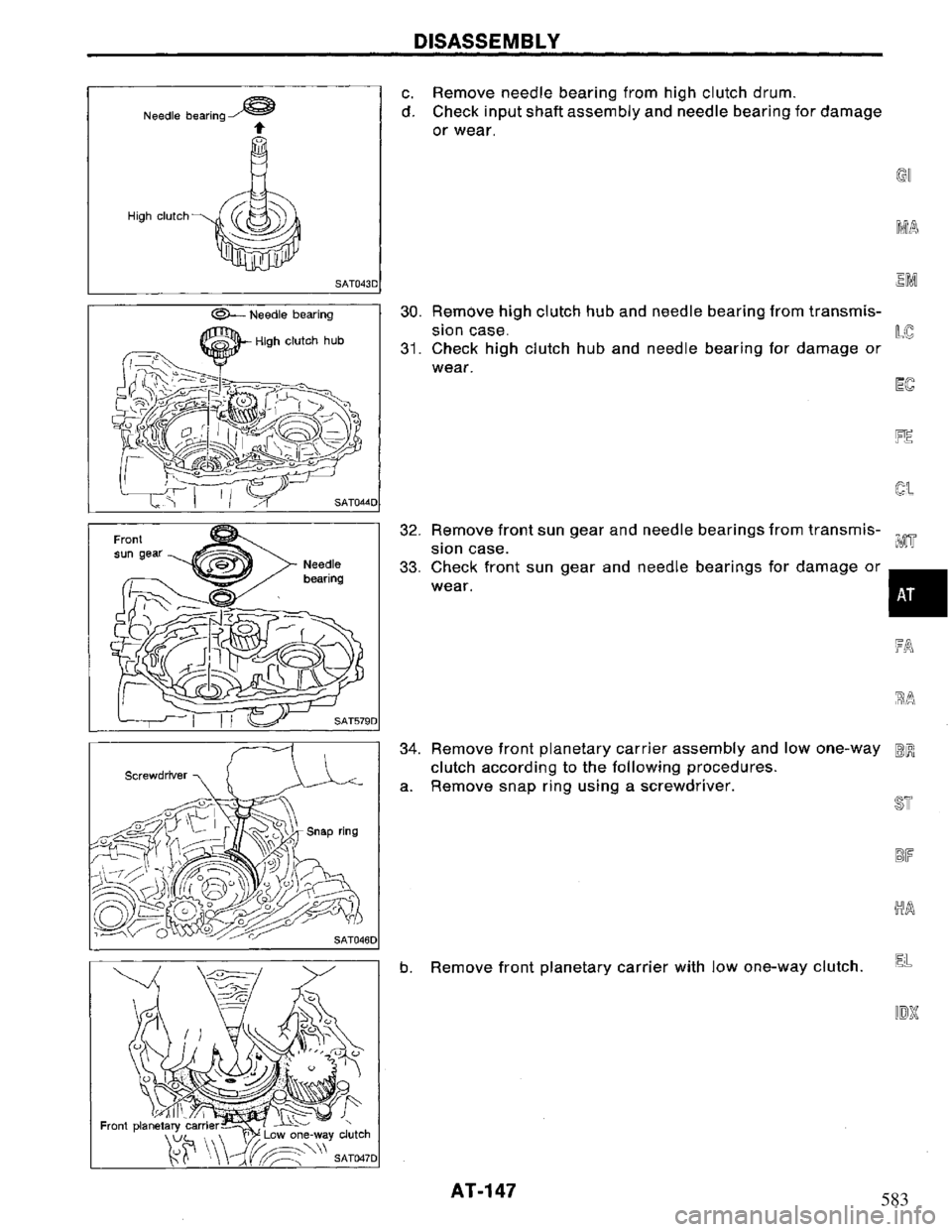 NISSAN PRIMERA 1995 Service Repair Manual 583 NISSAN PRIMERA 1995 Service Repair Manual 583