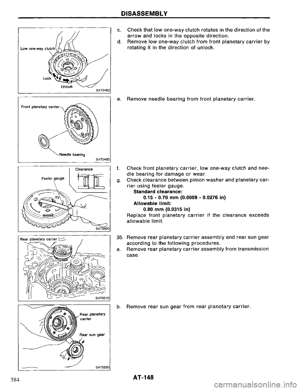 NISSAN PRIMERA 1995 Service Repair Manual 584 NISSAN PRIMERA 1995 Service Repair Manual 584