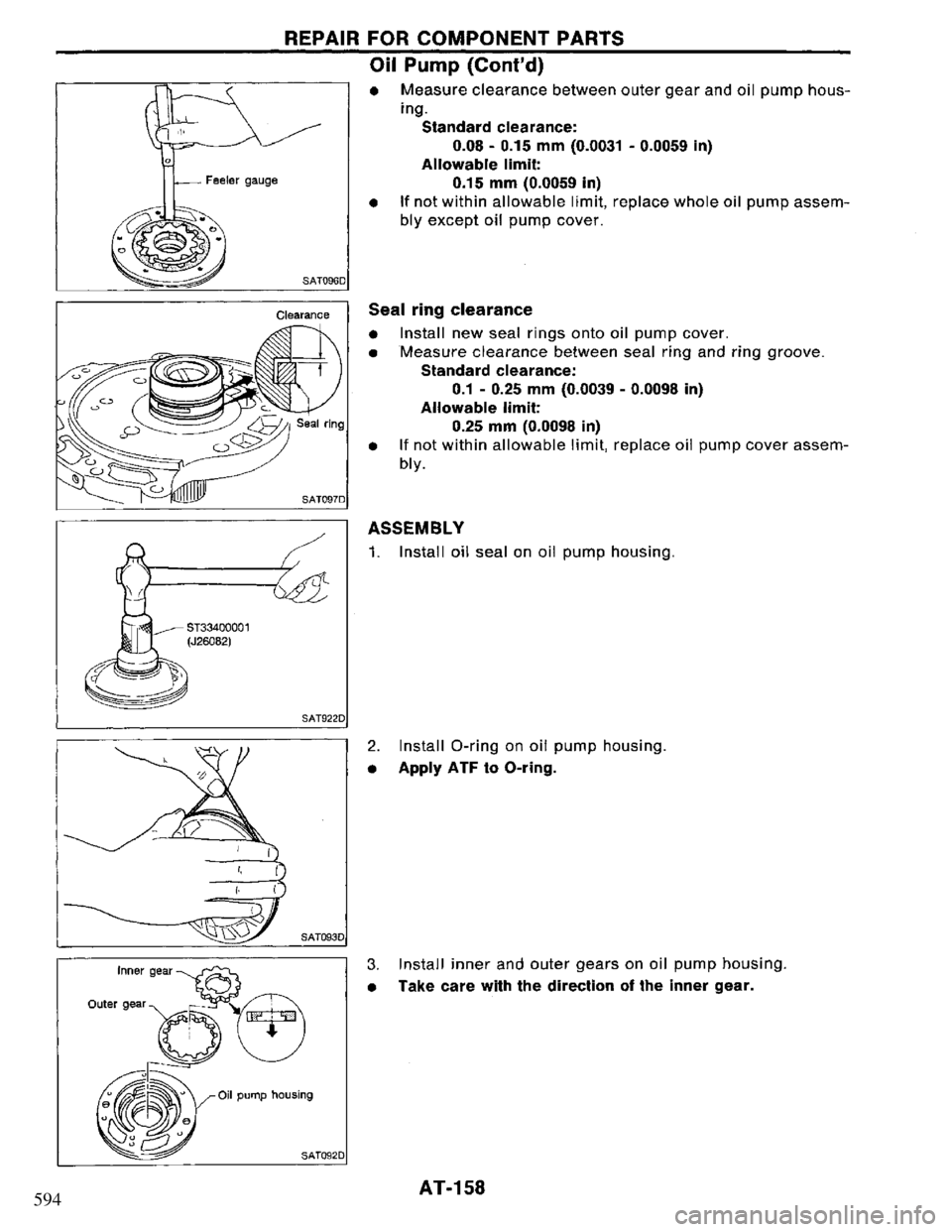 NISSAN PRIMERA 1995 Service Repair Manual 594 NISSAN PRIMERA 1995 Service Repair Manual 594