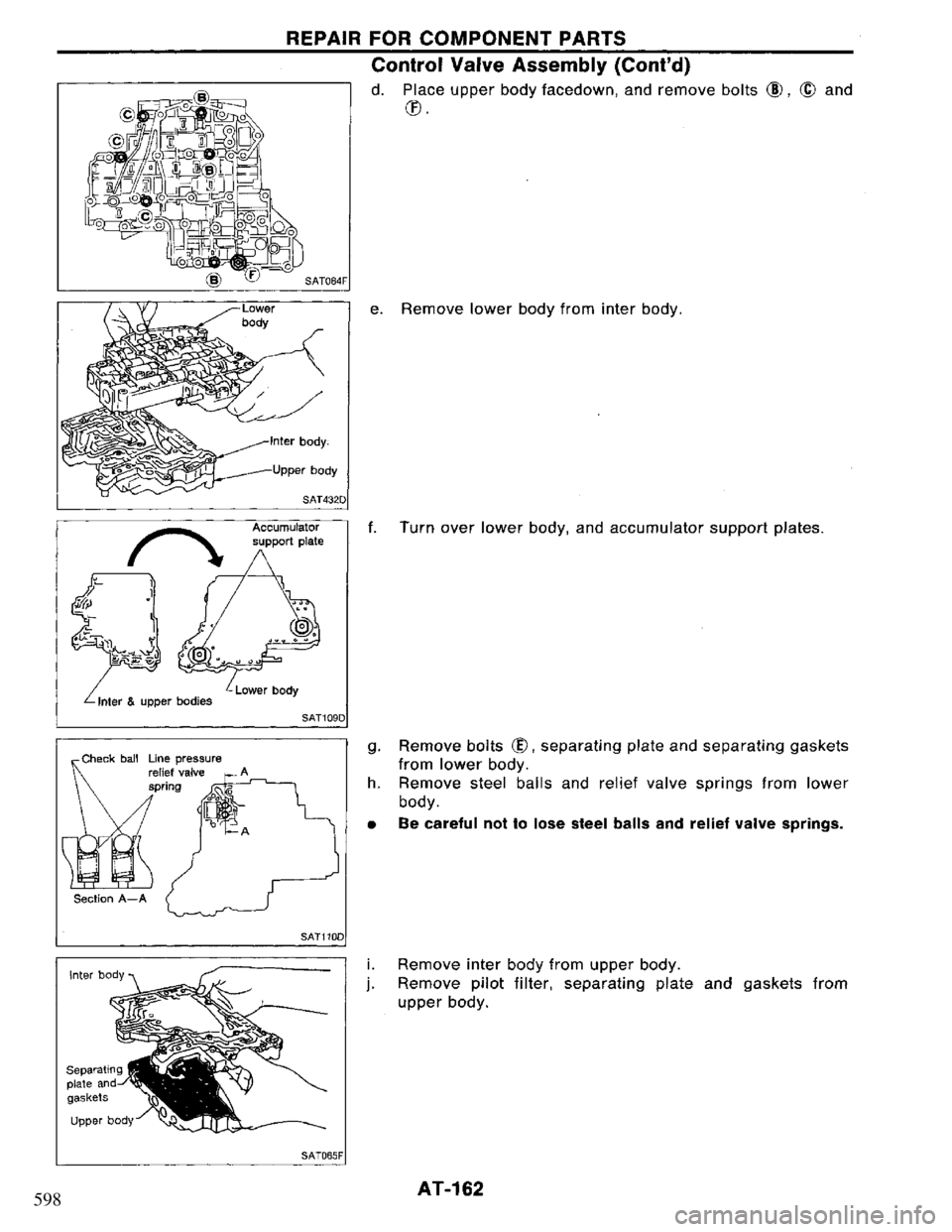 NISSAN PRIMERA 1995 Service Repair Manual 598 NISSAN PRIMERA 1995 Service Repair Manual 598