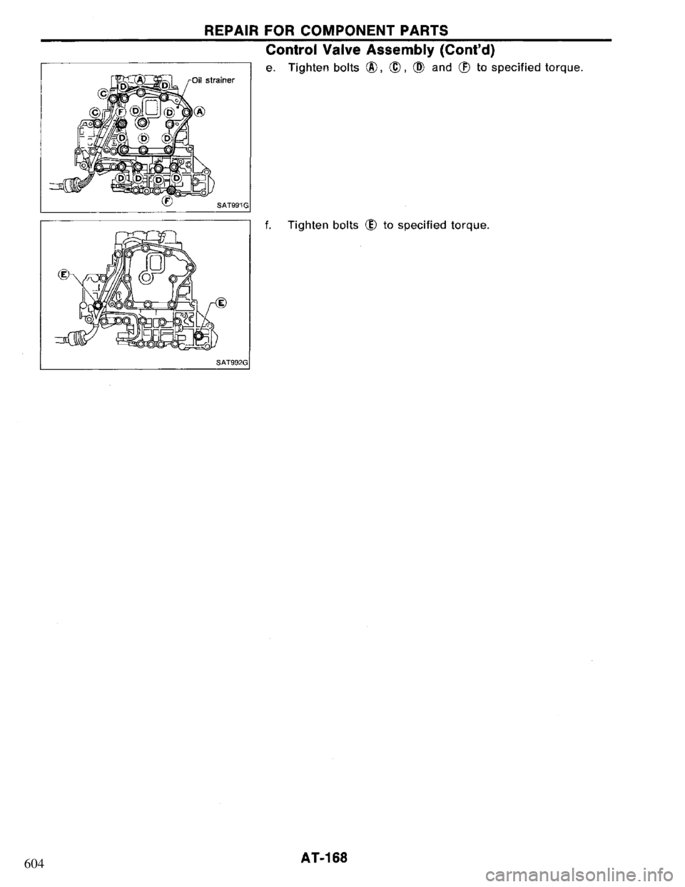 NISSAN PRIMERA 1995 Service Repair Manual 604 NISSAN PRIMERA 1995 Service Repair Manual 604