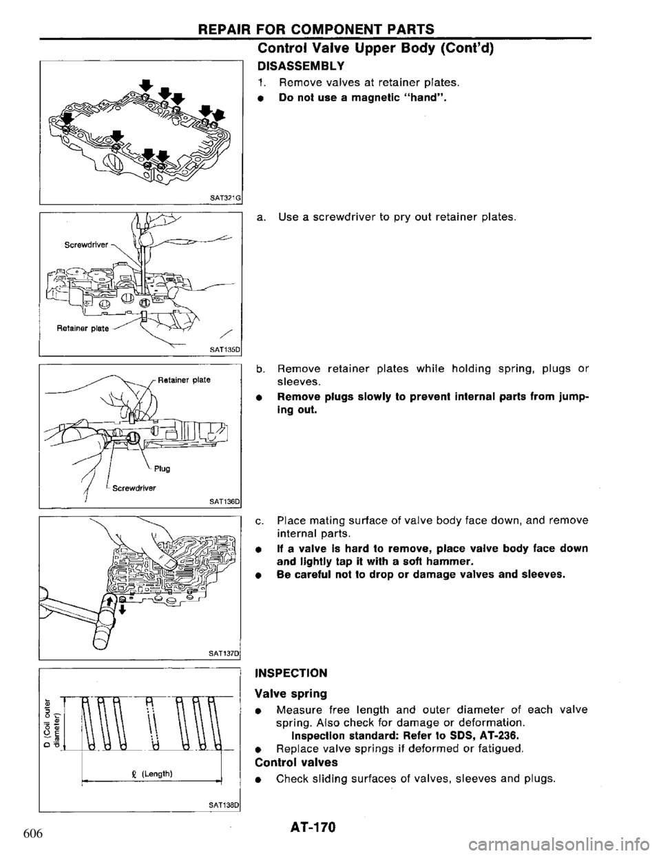 NISSAN PRIMERA 1995 Service Repair Manual 606 NISSAN PRIMERA 1995 Service Repair Manual 606