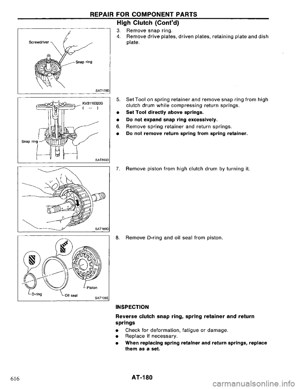 NISSAN PRIMERA 1995 Service Repair Manual 616 NISSAN PRIMERA 1995 Service Repair Manual 616