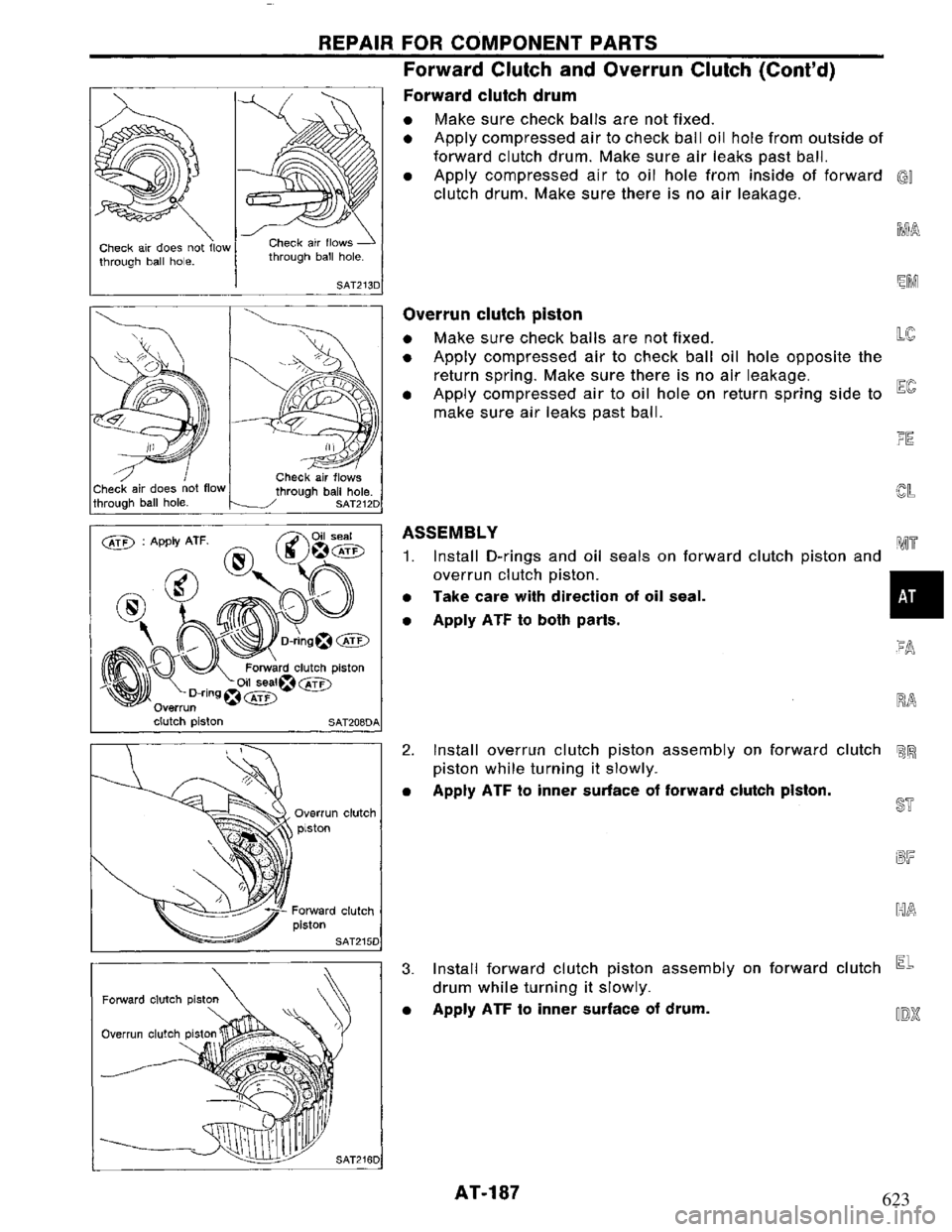NISSAN PRIMERA 1995 Service Repair Manual 623 NISSAN PRIMERA 1995 Service Repair Manual 623