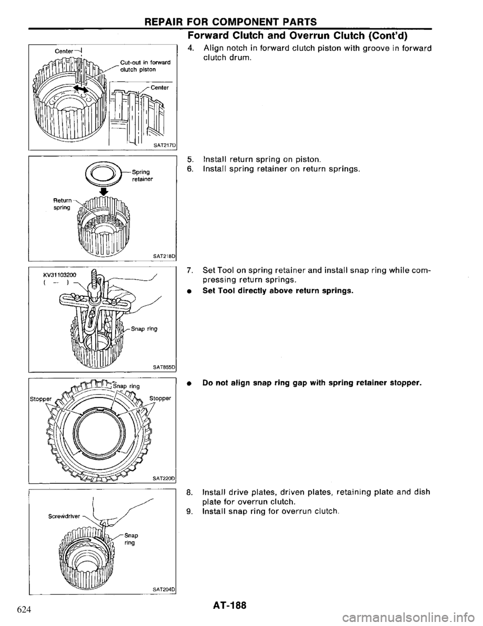 NISSAN PRIMERA 1995 Service Repair Manual 624 NISSAN PRIMERA 1995 Service Repair Manual 624