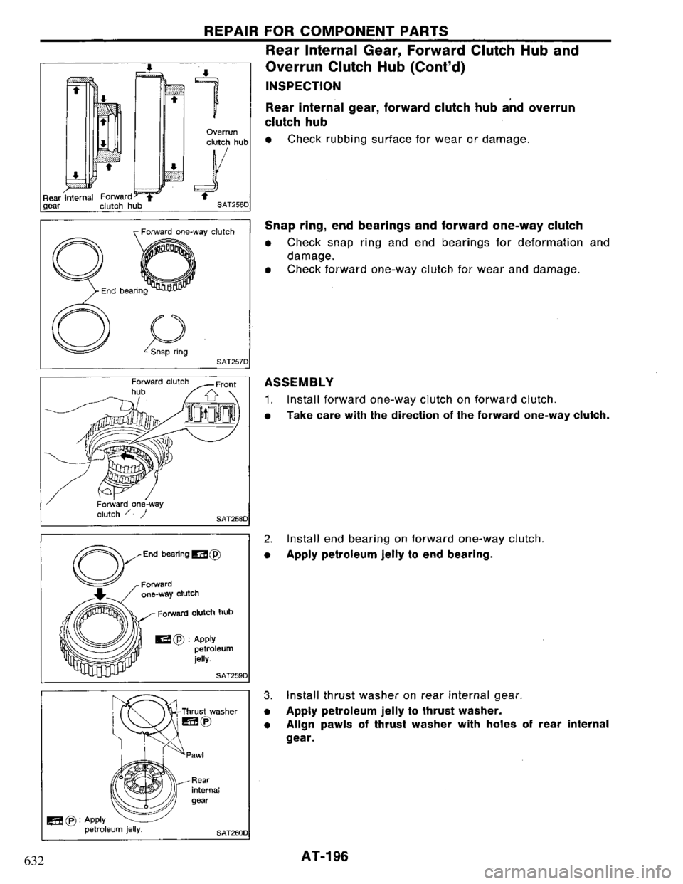 NISSAN PRIMERA 1995 Service Repair Manual 632 NISSAN PRIMERA 1995 Service Repair Manual 632