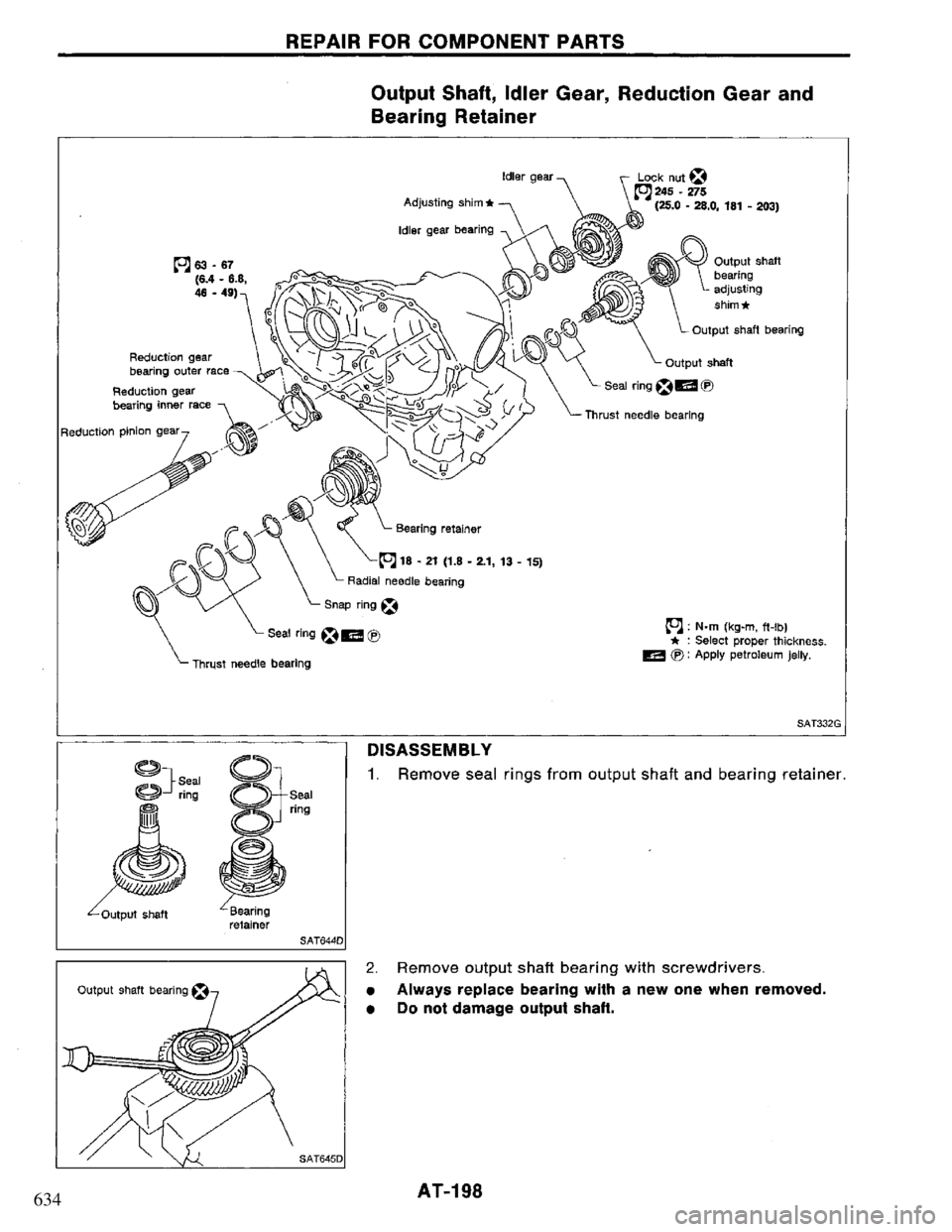 NISSAN PRIMERA 1995 Service Repair Manual 634 NISSAN PRIMERA 1995 Service Repair Manual 634