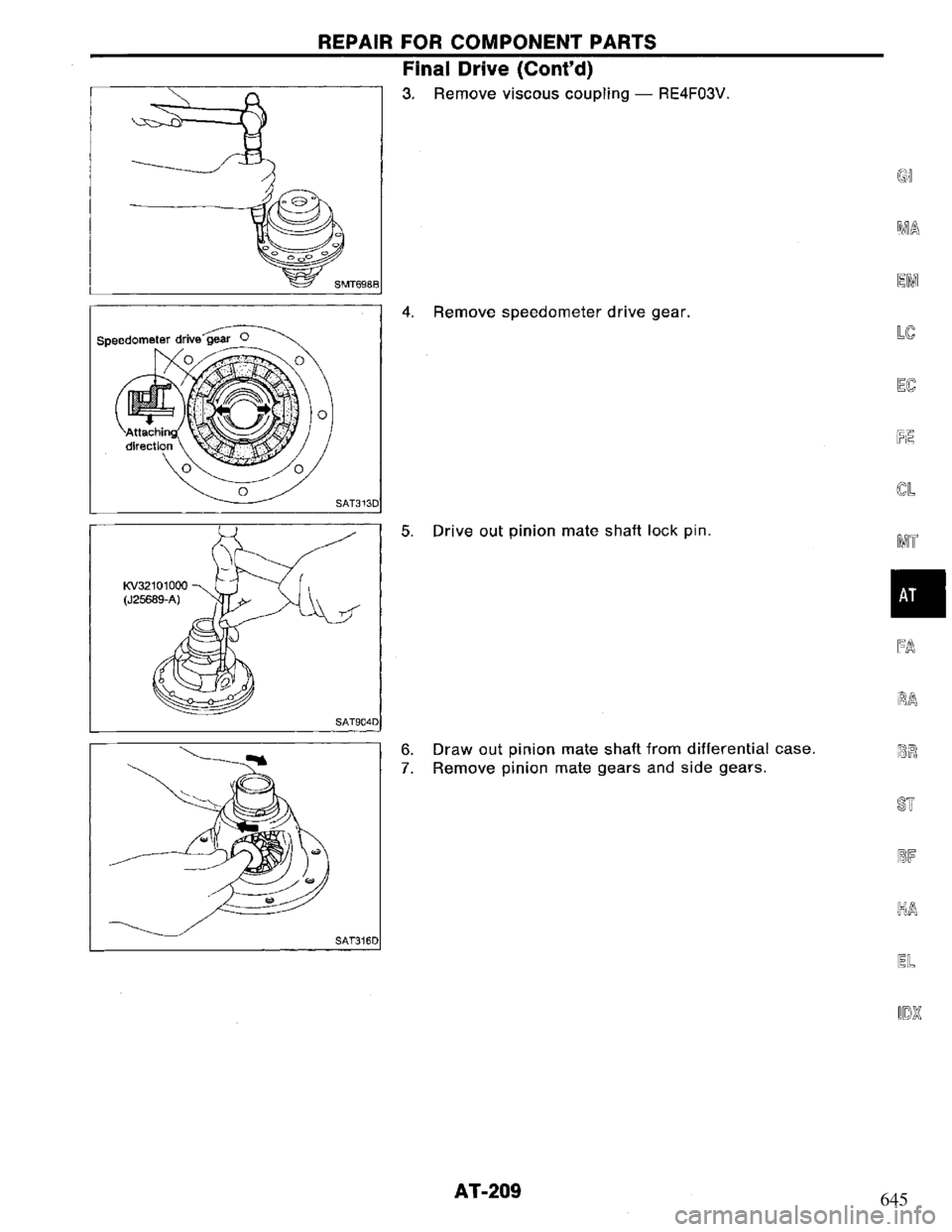 NISSAN PRIMERA 1995 Service Repair Manual 645 NISSAN PRIMERA 1995 Service Repair Manual 645