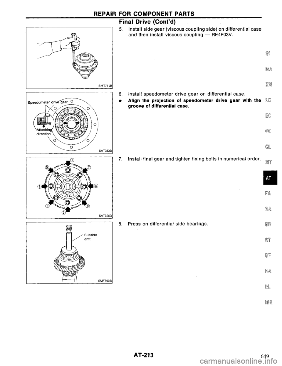 NISSAN PRIMERA 1995 Service Repair Manual 649 NISSAN PRIMERA 1995 Service Repair Manual 649