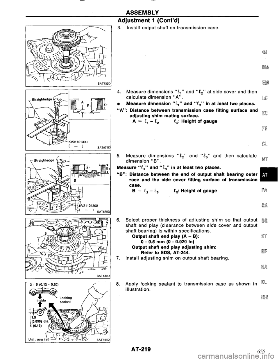 NISSAN PRIMERA 1995 Service Repair Manual 655 NISSAN PRIMERA 1995 Service Repair Manual 655