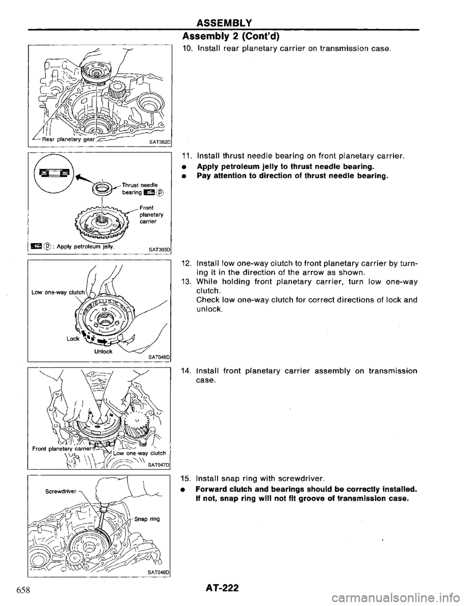 NISSAN PRIMERA 1995 Service Repair Manual 658 NISSAN PRIMERA 1995 Service Repair Manual 658