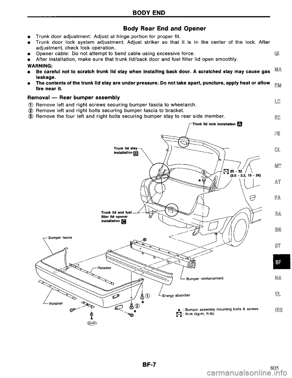 NISSAN PRIMERA 1995  Service Repair Manual 805 