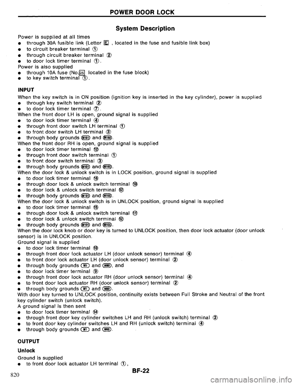 NISSAN PRIMERA 1995 Service Repair Manual 820 NISSAN PRIMERA 1995 Service Repair Manual 820