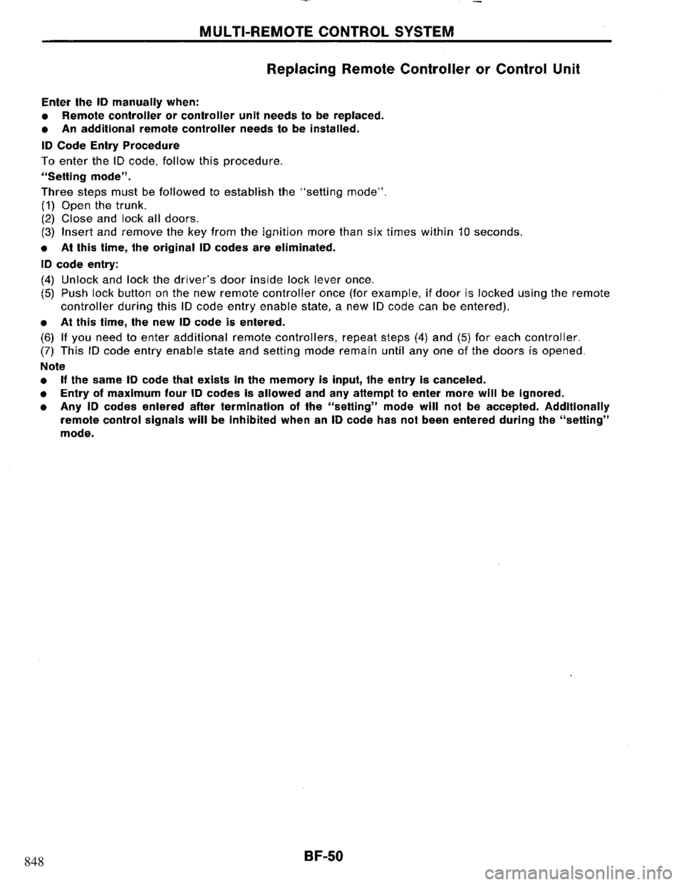 NISSAN PRIMERA 1995 Service Repair Manual 848 NISSAN PRIMERA 1995 Service Repair Manual 848