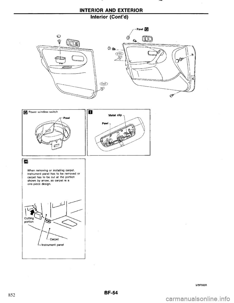 NISSAN PRIMERA 1995  Service Repair Manual 852 