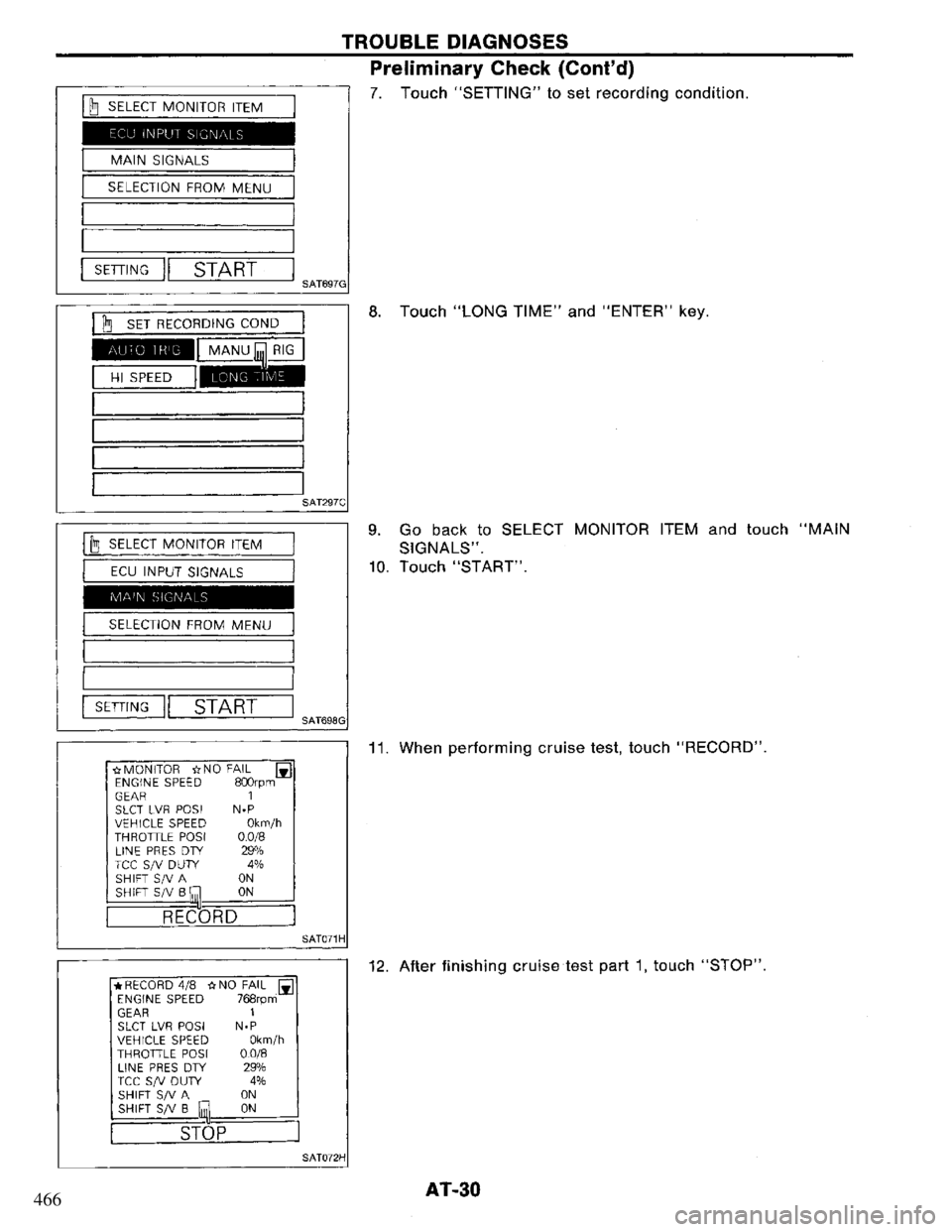 NISSAN PRIMERA 1995  Service Owners Guide 466 