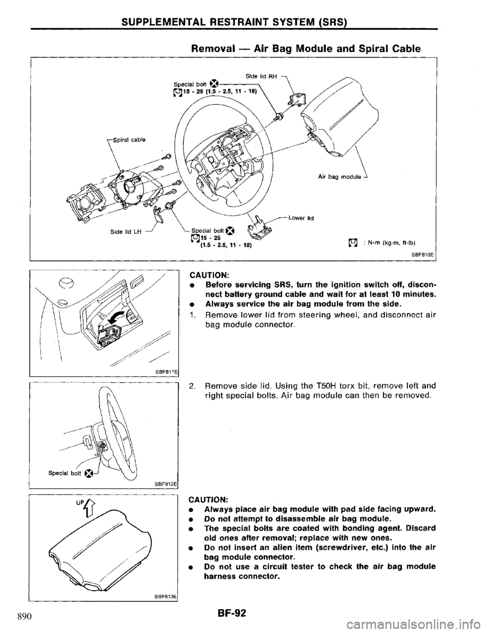 NISSAN PRIMERA 1995 Service Repair Manual 890 NISSAN PRIMERA 1995 Service Repair Manual 890